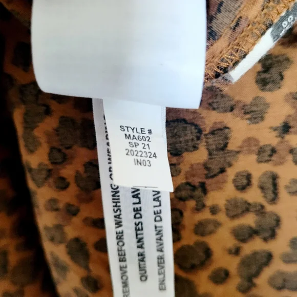 Madewell Flutter-Sleeve Wrap Mini Dress in Painted Leopard - Picture 9 of 9